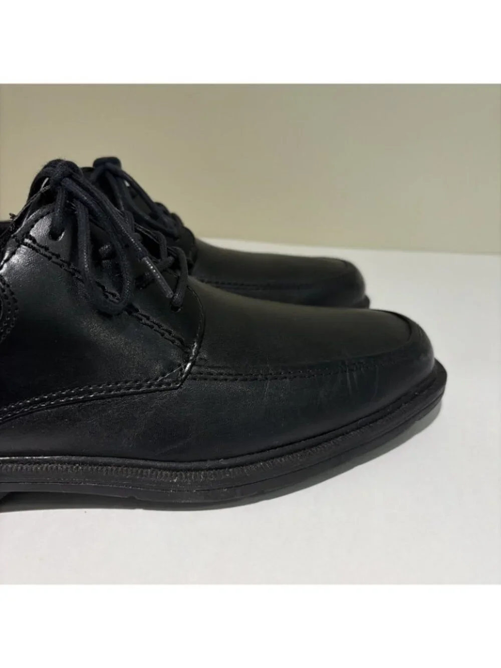 Nunn Bush Mens Black Leather Comfort Gel Oxford Shoes 81822-001 Size 10M Classic